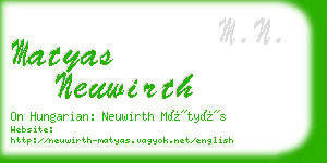 matyas neuwirth business card